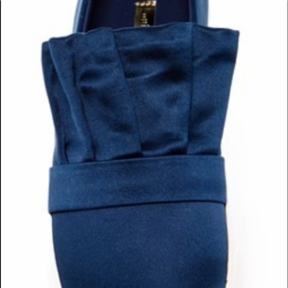 Blue satin style ruffle slip on - Picture 3 of 3